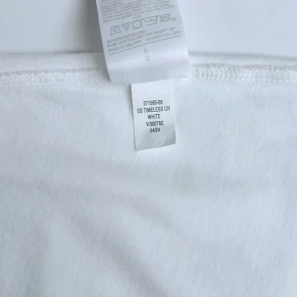 Banana Republic Factory Timeless Crew Neck Short Sleeve T Shirt White Size S - Picture 7 of 7